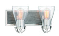 Minka-Lavery - 3342-098 - Two Light Bath - Garrison - Brush Nickel w/Shale Wood