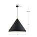 Kuzco Lighting - 492824-BK/GD - One Light Pendant - Dorothy - Black With Gold Detail