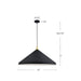 Kuzco Lighting - 493126-BK/GD - One Light Pendant - Dorothy - Black With Gold Detail