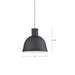 Kuzco Lighting - 493513-BK - One Light Pendant - Irving - Black