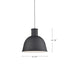Kuzco Lighting - 493516-BK - One Light Pendant - Irving - Black