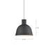 Kuzco Lighting - 493522-BK - One Light Pendant - Irving - Black