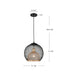 Kuzco Lighting - 494412-BK/GD - One Light Pendant - Gibraltar - Black/Gold