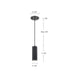 Kuzco Lighting - 494603-BK - One Light Pendant - Micro - Black