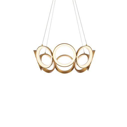 Oros LED Chandelier Antique Brass