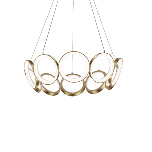Oros LED Chandelier Antique Brass