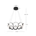 Kuzco Lighting - CH94829-BK - LED Chandelier - Oros - Black