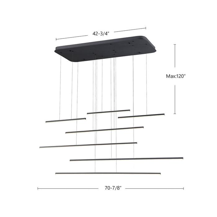 Kuzco Lighting - MP14970-BK - LED Pendant - Chute Motion - Black