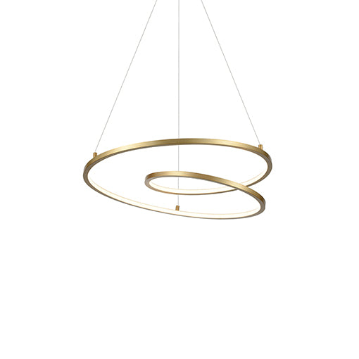 Twist LED Pendant Antique Brass