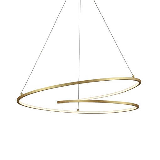 Twist LED Pendant Antique Brass