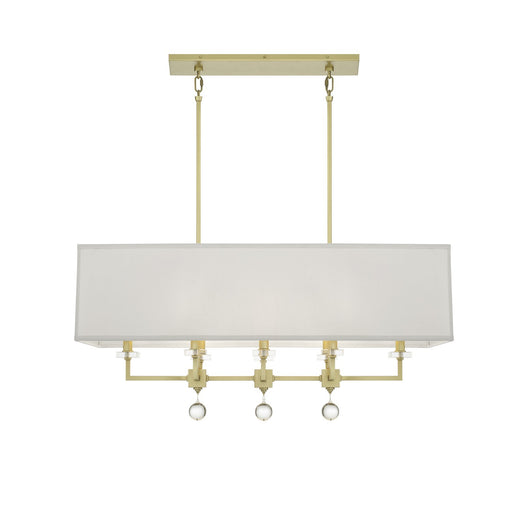 Paxton Eight Light Chandelier Aged Brass