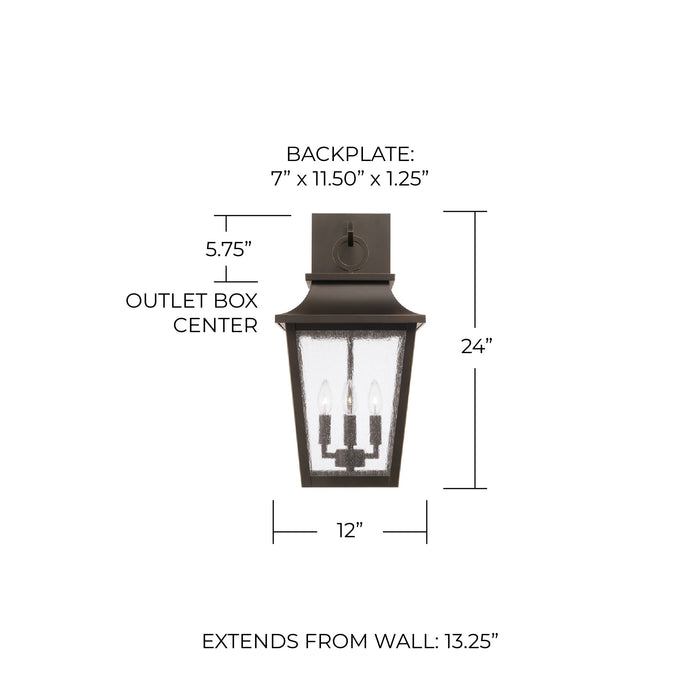 Chandler Four Light Outdoor Wall Lantern-Exterior-Capital Lighting-Lighting Design Store