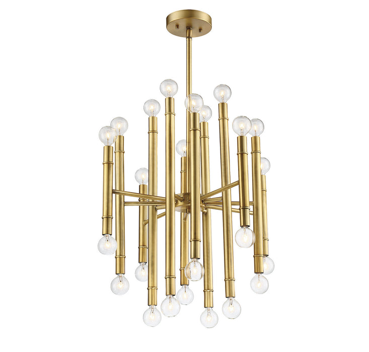 Meridian - M10040NB - 24 Light Chandelier - Mchan - Natural Brass