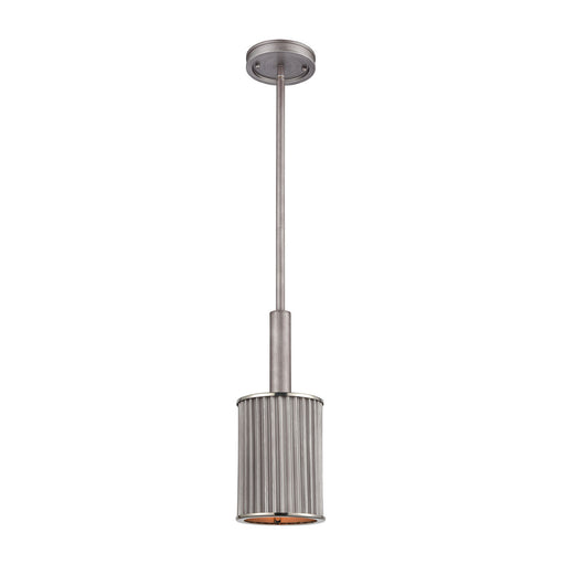ELK Home - 15926/1 - One Light Mini Pendant - Corrugated Steel - Weathered Zinc
