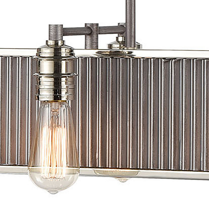 ELK Home - 15929/8 - Eight Light Chandelier - Corrugated Steel - Weathered Zinc