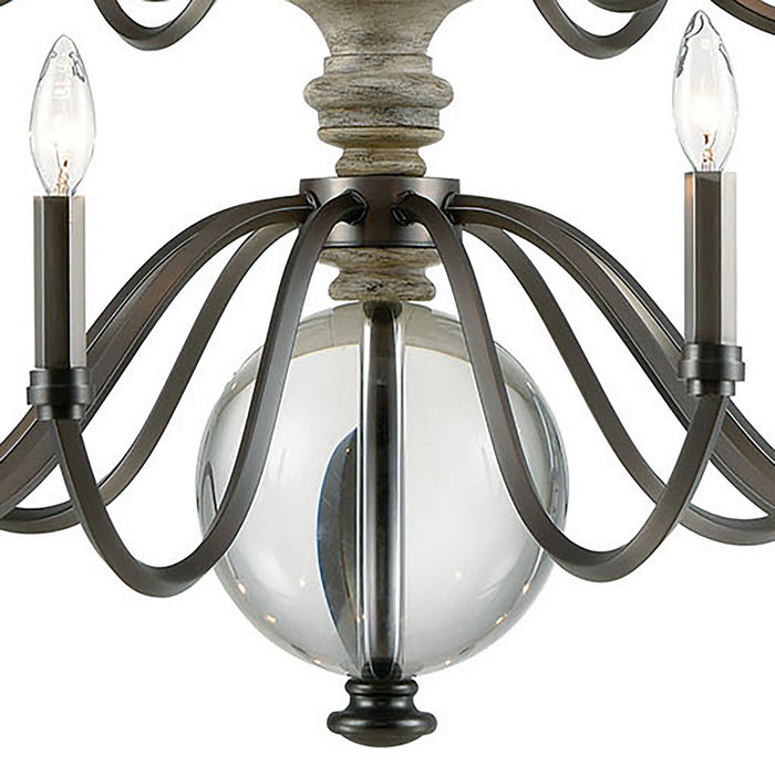 ELK Home - 32315/9+6 - 15 Light Chandelier - Neo Classica - Aged Black