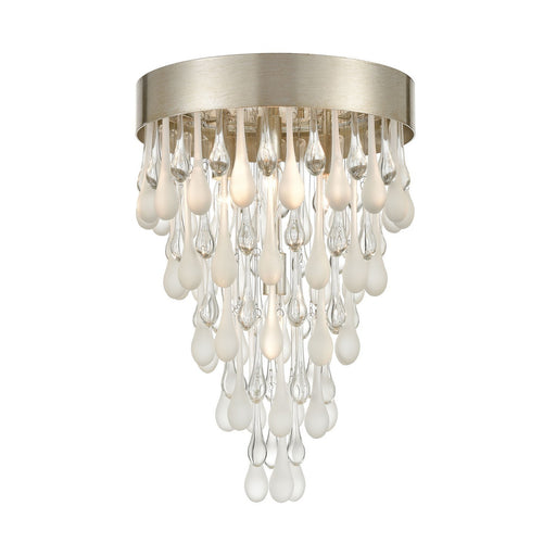 ELK Home - 32341/4 - Four Light Flush Mount - Morning Frost - Silver Leaf