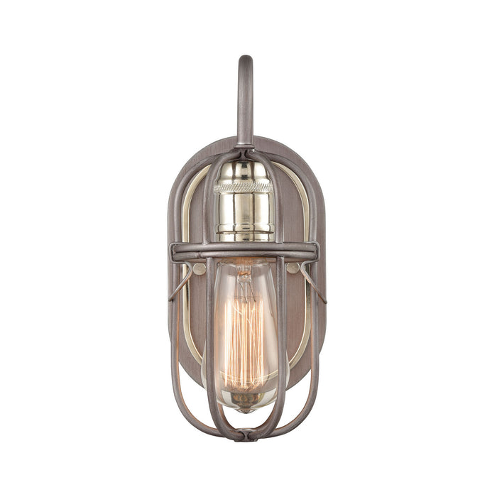 ELK Home - 55061/1 - One Light Vanity Lamp - Industrial Cage - Weathered Zinc