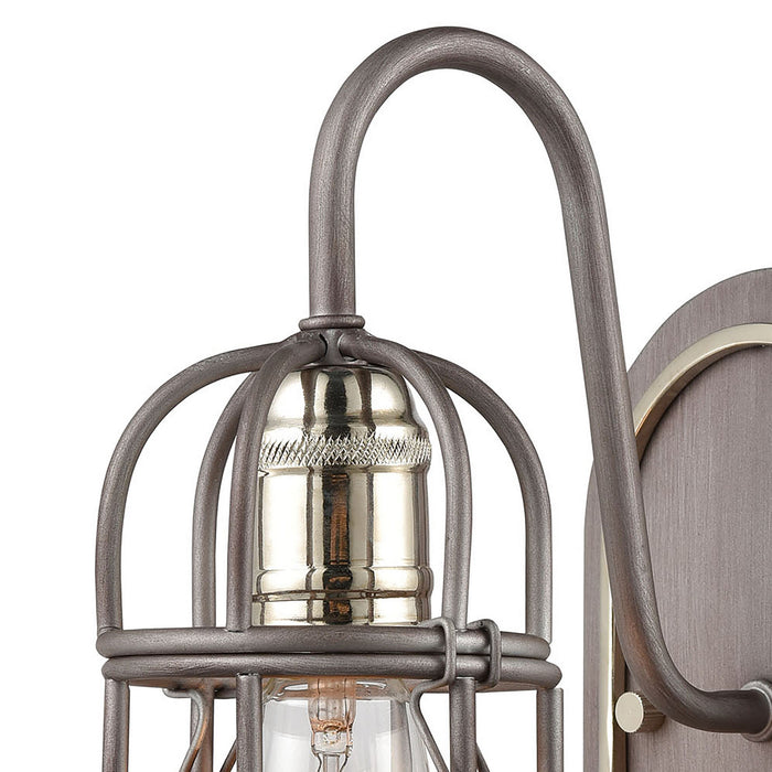 ELK Home - 55061/1 - One Light Vanity Lamp - Industrial Cage - Weathered Zinc