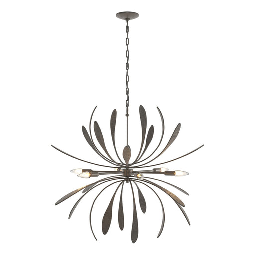 Dahlia Six Light Chandelier Dark Smoke