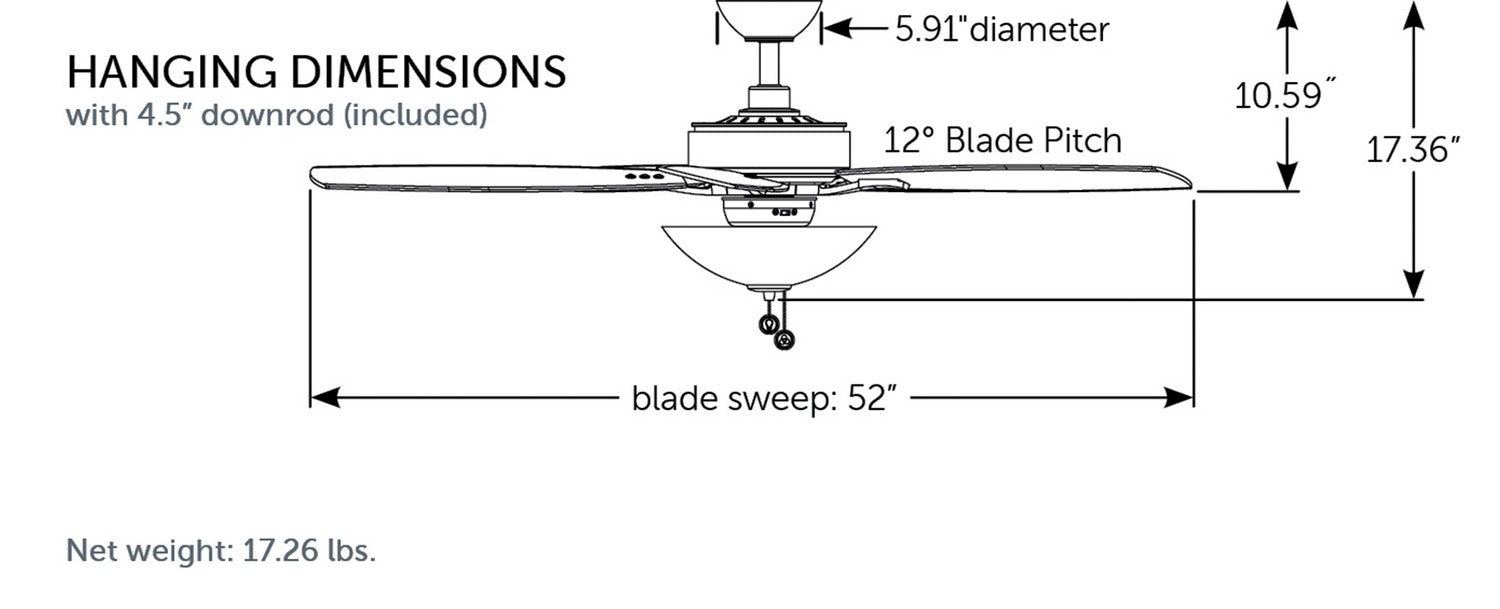 Fanimation - FP6285BGR - 52 Inches Ceiling Fan - Aire Deluxe - Matte Greige