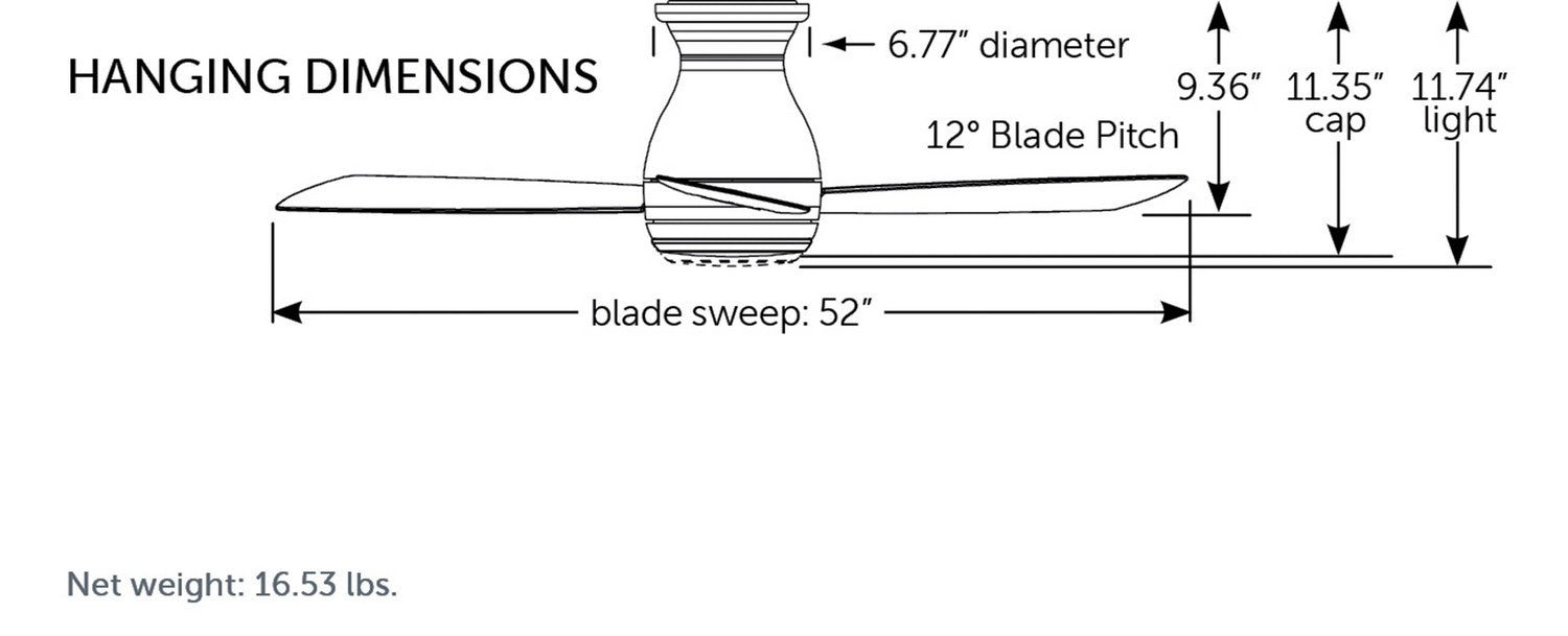 Fanimation - FPS8355BMWW - 52 Inches Ceiling Fan - Hugh 52 - Matte White