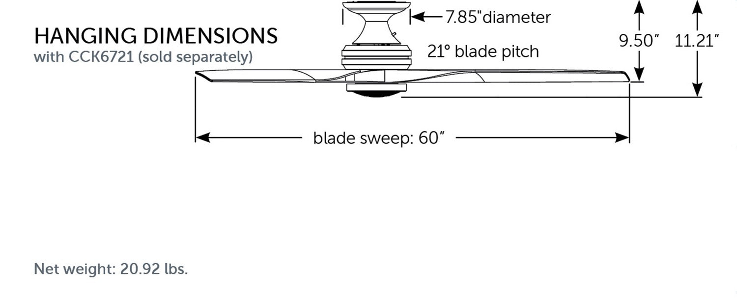 Fanimation - MA6721BGZ - Motor - Spitfire - Galvanized