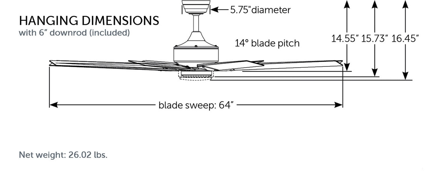 Fanimation - MAD7912BGZ - Motor - Levon Custom - Galvanized
