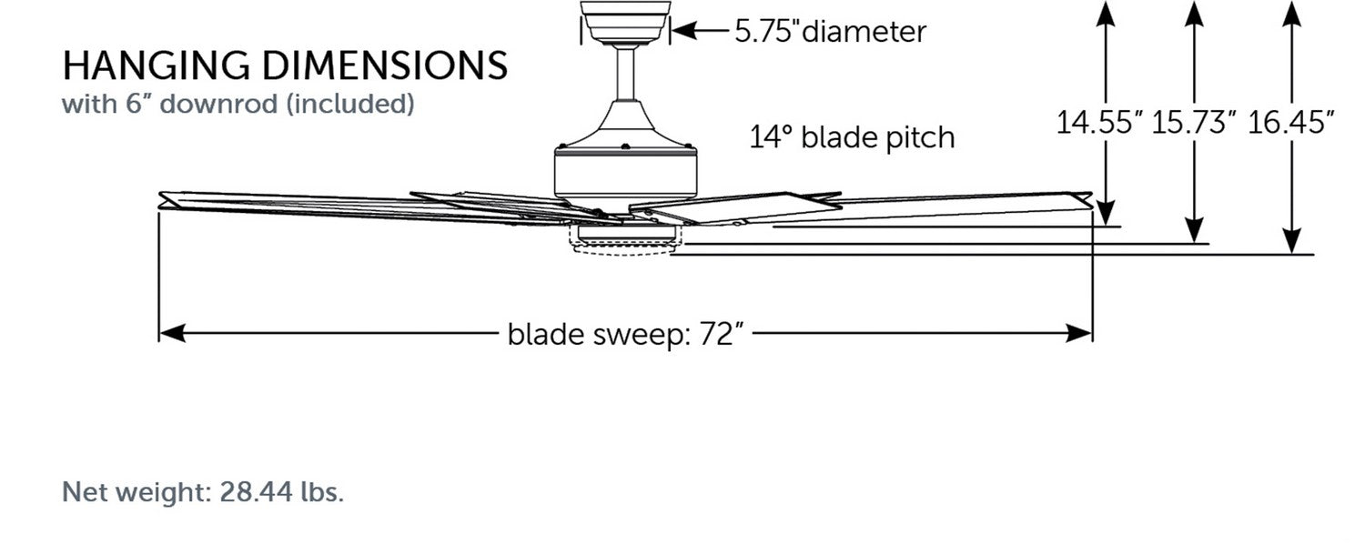 Fanimation - MAD7912BGZ - Motor - Levon Custom - Galvanized