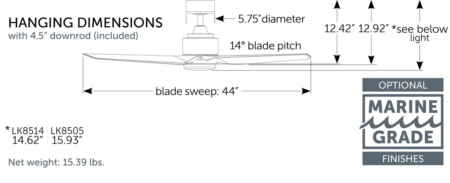 Fanimation - MAD8514MWW - Motor - TriAire Custom - Matte White