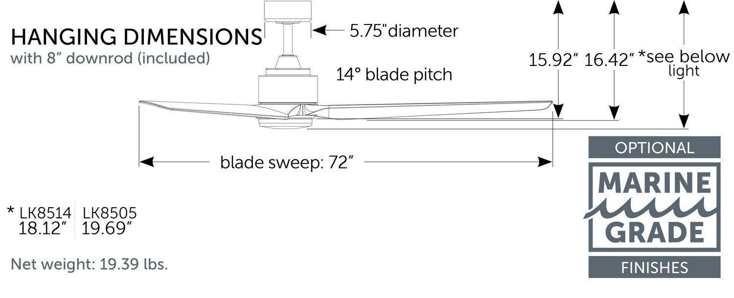 Fanimation - MAD8515BLW - Motor - TriAire Custom - Black