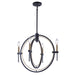 Artcraft - AC11454 - Four Light Chandelier - Anglesey - Matte Black & Harvest Brass