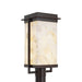 Justice Designs - ALR-7543W-DBRZ - LED Post Mount - Alabaster Rocks - Dark Bronze