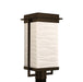Justice Designs - PNA-7543W-WAVE-DBRZ - LED Post Mount - Porcelina - Dark Bronze