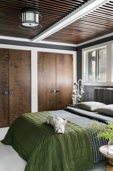 Hulton Two Light Flush Mount Matte Black-Flush Mounts-Crystorama-Lighting Design Store