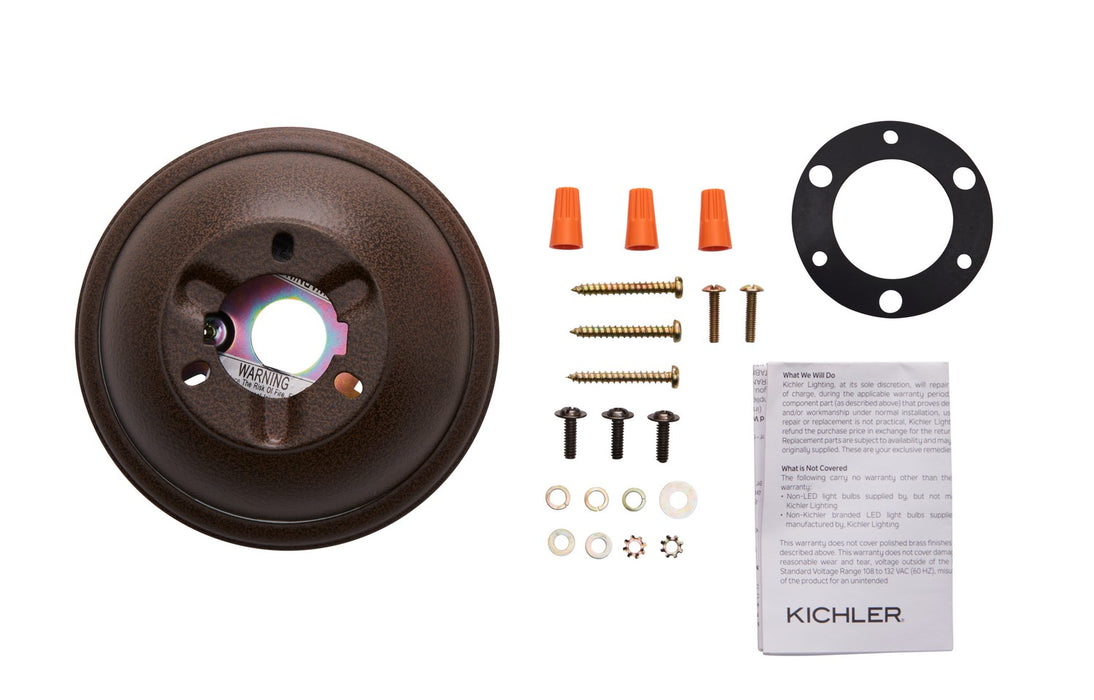 Kichler - 337008TZP - Flush Mount Kit - Accessory - Tannery Bronze Powder Coat