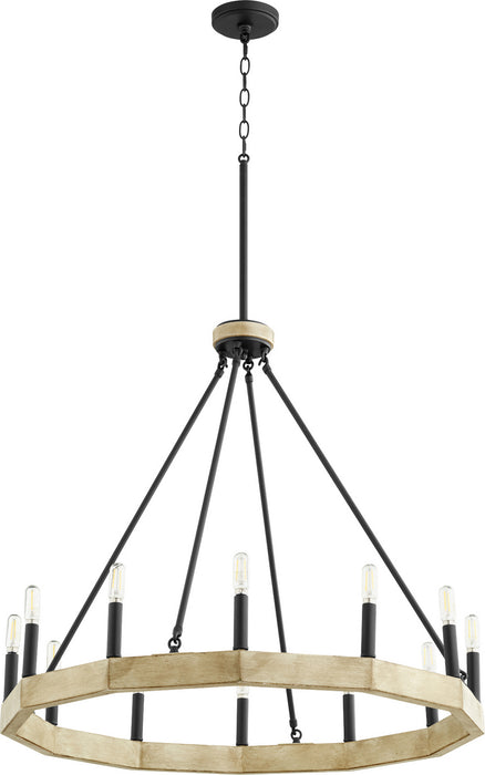 Quorum - 6189-12-69 - 12 Light Chandelier - Alpine - Textured Black w/ Driftwood finish
