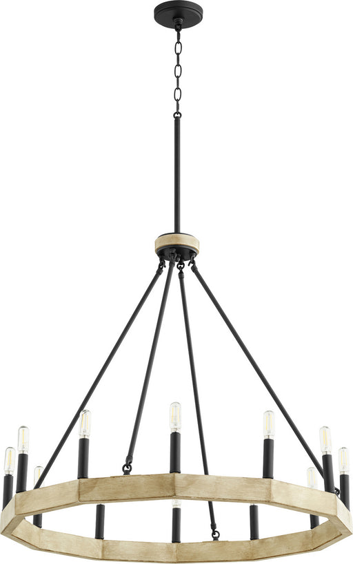 Quorum - 6189-12-69 - 12 Light Chandelier - Alpine - Textured Black w/ Driftwood finish