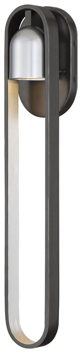 Minka-Lavery - 72643-517-L - LED Outdoor Wall Mount - Rocketa - Artisan Black w/Silver