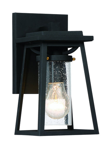 Lanister Court One Light Outdoor Lantern Sand Black w/Gold Highllights