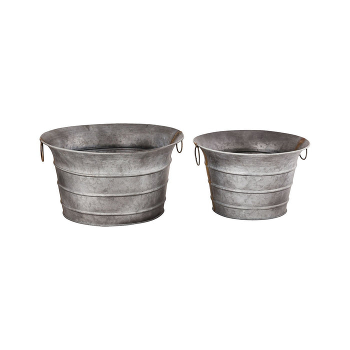 ELK Home - 564789 - Set of 2 Planters - Fairhaven - Galvanized