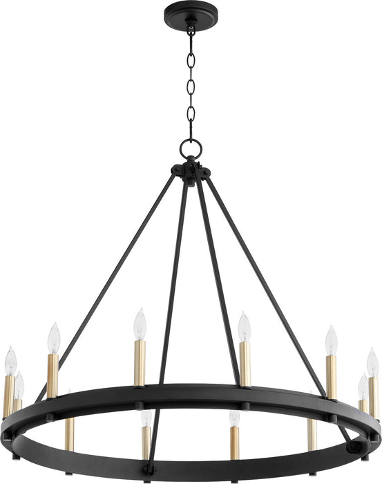Quorum - 611-12-69 - 12 Light Chandelier - Aura - Textured Black