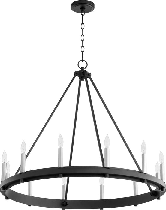 Quorum - 611-12-69 - 12 Light Chandelier - Aura - Textured Black