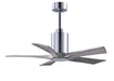 Matthews Fan Company - PA5-CR-BW-42 - 42 Inch Ceiling Fan - Patricia - Polished Chrome