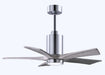 Matthews Fan Company - PA5-CR-BW-42 - 42 Inch Ceiling Fan - Patricia - Polished Chrome