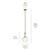Kichler - 42141NBR - One Light Pendant - Everly - Natural Brass