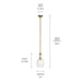 Kichler - 42456NBR - One Light Pendant - Everly - Natural Brass