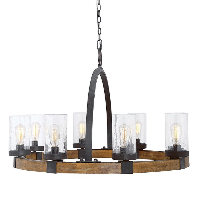 Uttermost - 22133 - Eight Light Pendant - Atwood - Deep Weathered Bronze