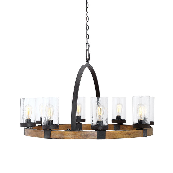 Uttermost - 22133 - Eight Light Pendant - Atwood - Deep Weathered Bronze