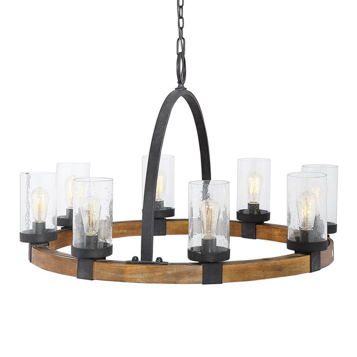 Uttermost - 22133 - Eight Light Pendant - Atwood - Deep Weathered Bronze